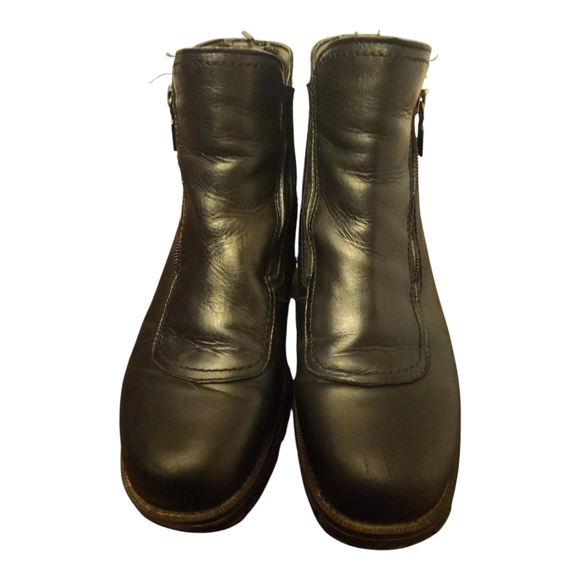 Vintage Blondo Black Leather Ankle Boots Bikercore - Picture 4 of 9